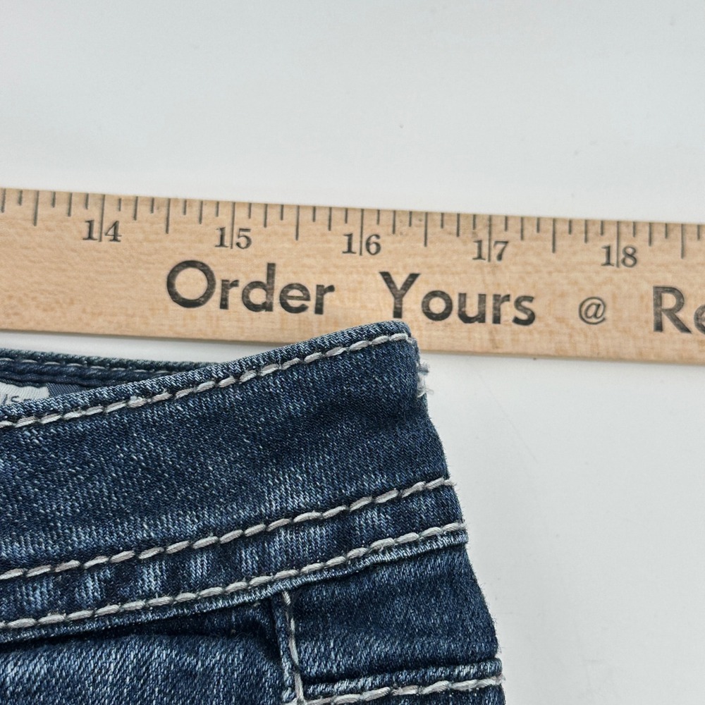 Miss Me Bootcut Jeans Women 30 Blue Dark Wash Embellished Mid Rise Y2K MP8774B - Picture 6 of 12